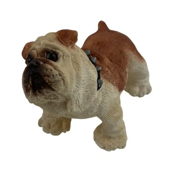 English Bulldog Resin Figurine Spiked Collar - Picture 4 of 11